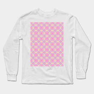 Persian Traditional Geometric Tilework Mosaic Pattern Long Sleeve T-Shirt